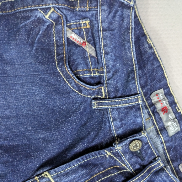 Ariat FR Work Jeans Womens 27R Blue Denim Mid Rise Bootcut Flame Resistant - Picture 9 of 12